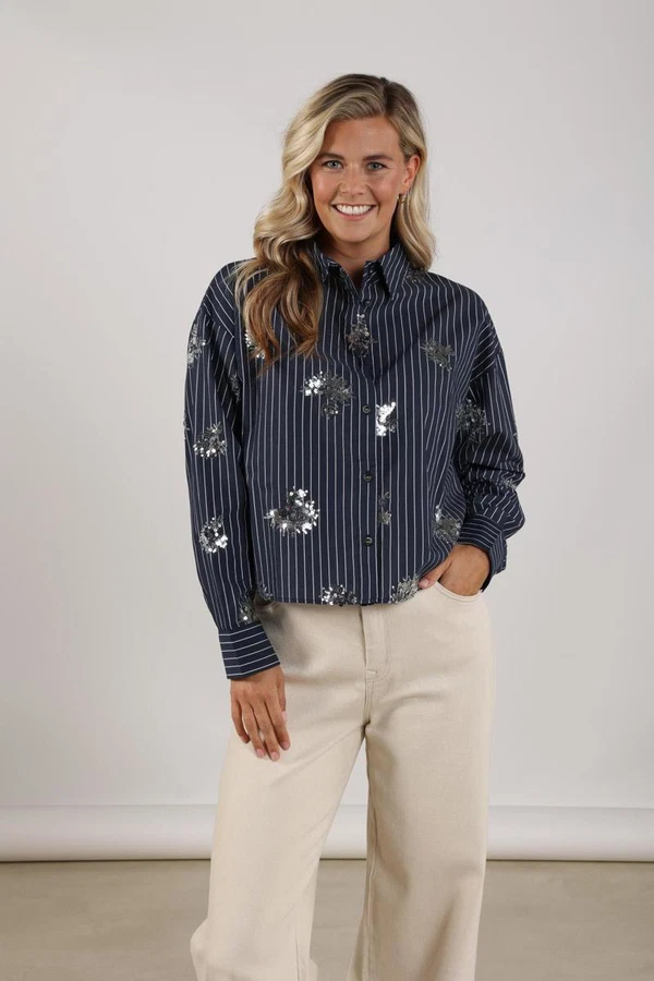 NUKUS Blouse Tessa Blauw 1