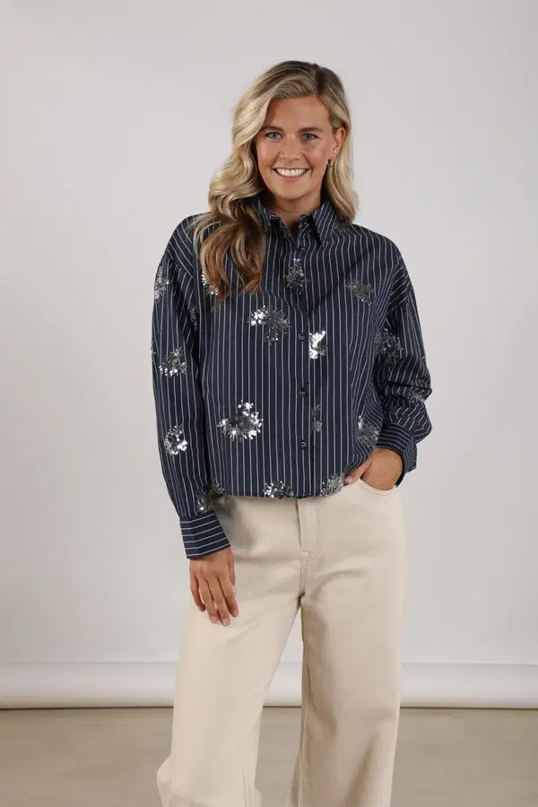 NUKUS Blouse Tessa Blauw 1
