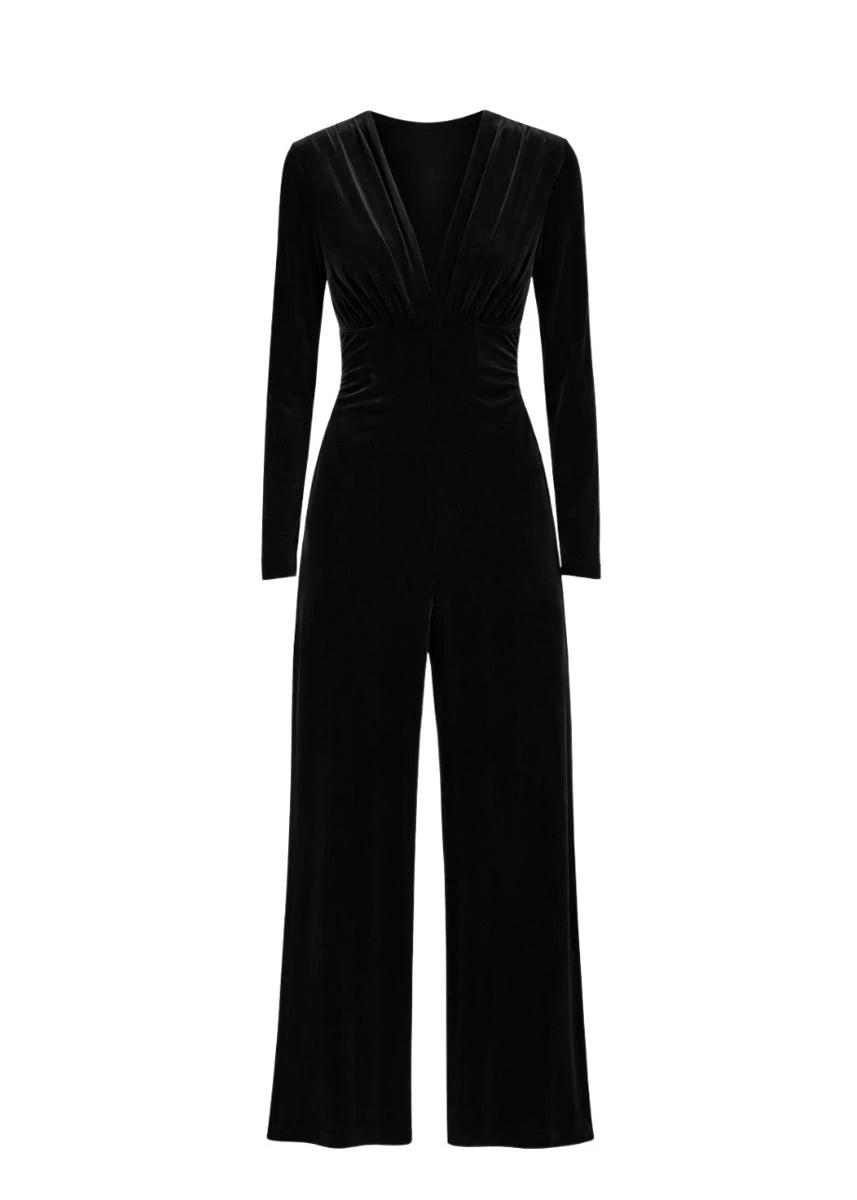 Freebird Jumpsuit Janina Jer-Velvet Zwart 2