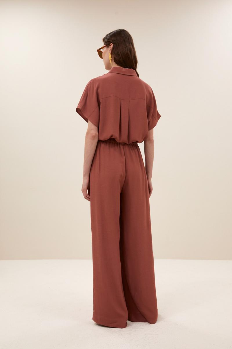 By-Bar Pantalon Benji Viscose Pan Rood 4