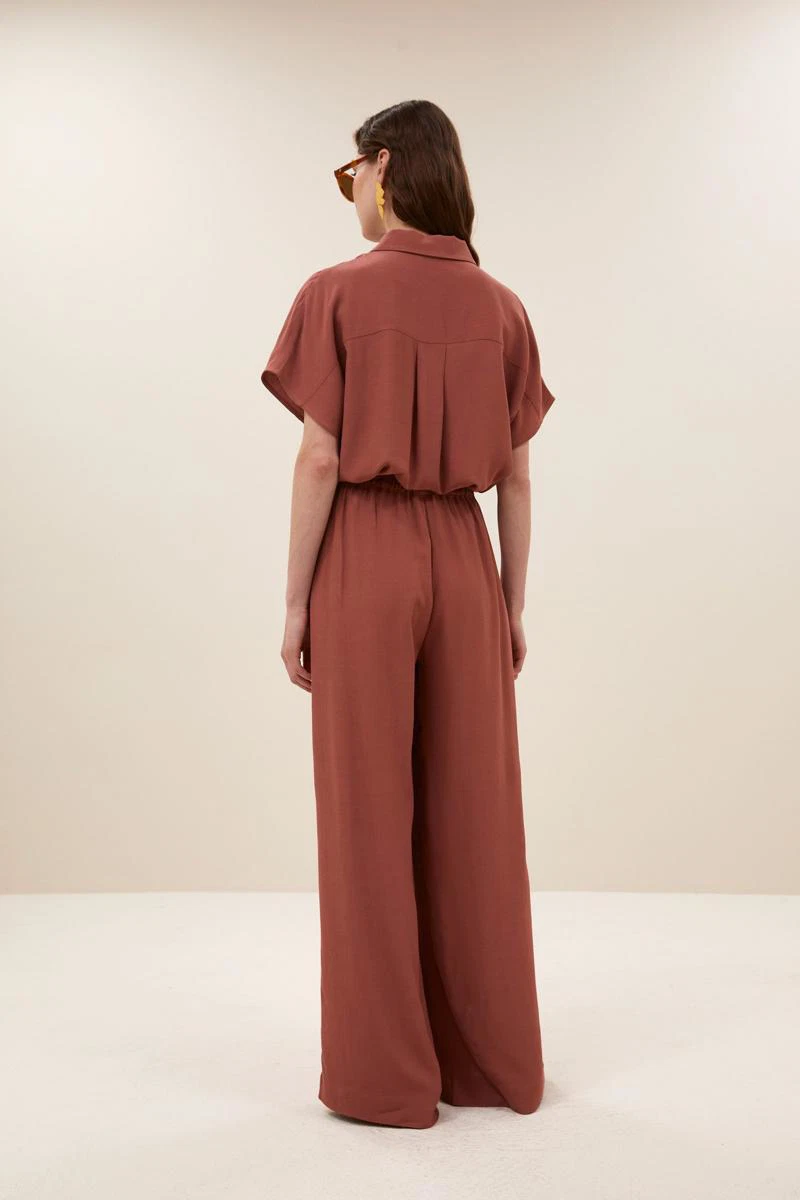 By-Bar Pantalon Benji Viscose Pan Rood 4