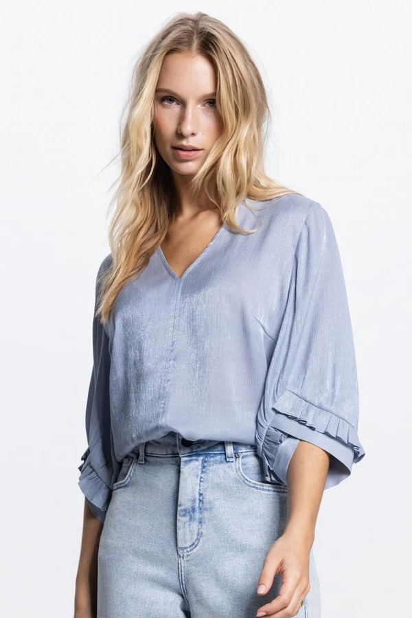 Jansen Amsterdam Blouse Nisa Blauw 1