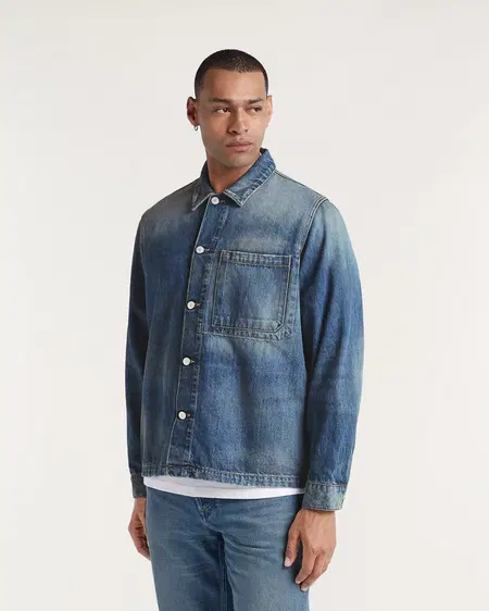 Denham Overshirt 01-25-07-43-003 Blauw 1