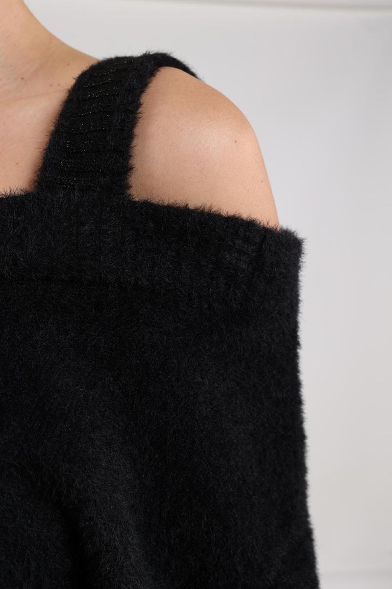 NUKUS Trui Praag Lurex Zwart 5