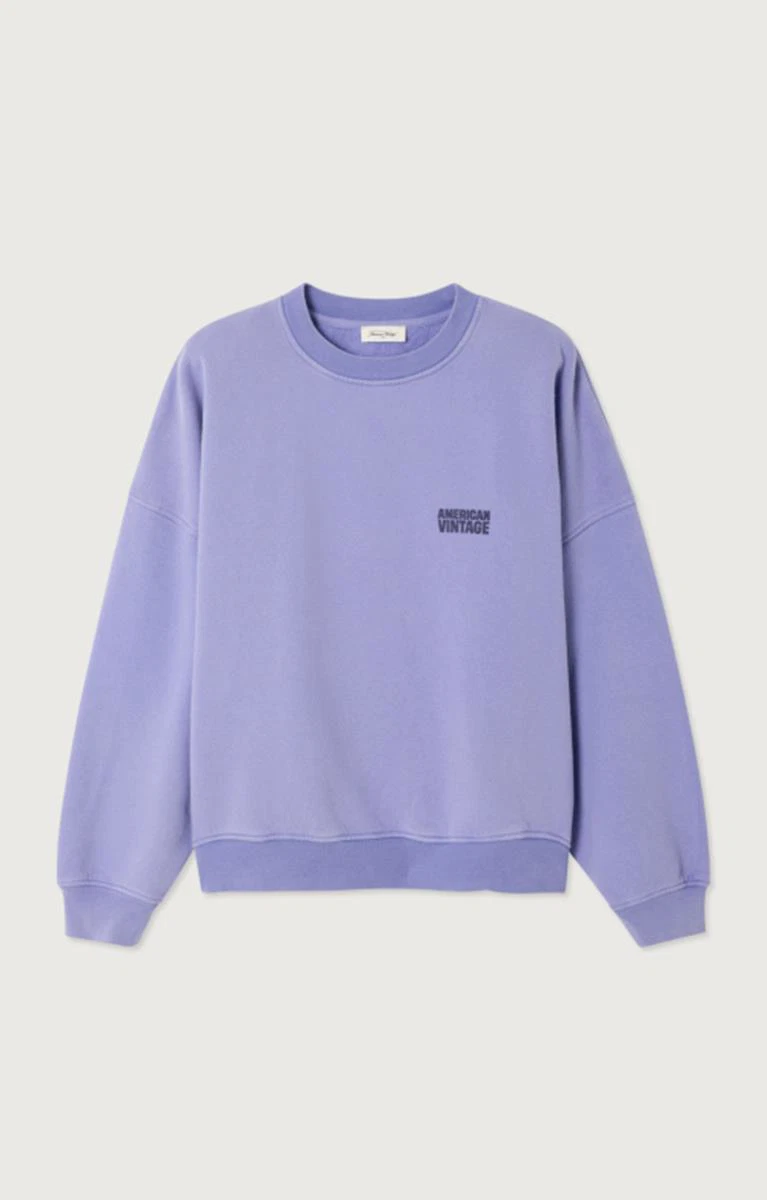 American Vintage Sweater Plizzy Paars 1