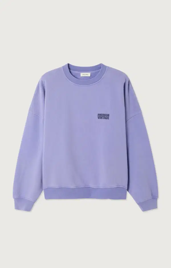 American Vintage Sweater Plizzy Paars 1