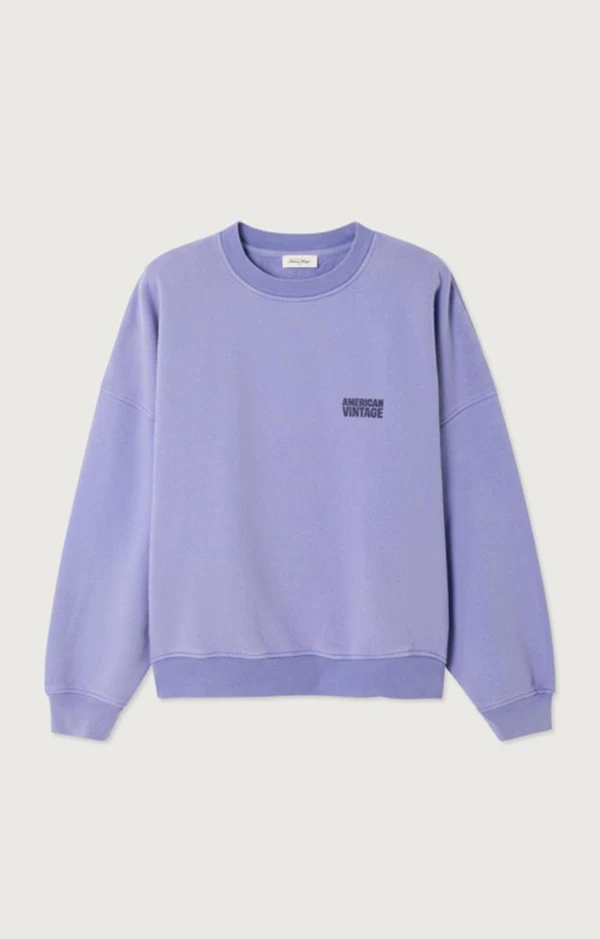 American Vintage Sweater Plizzy Paars 1