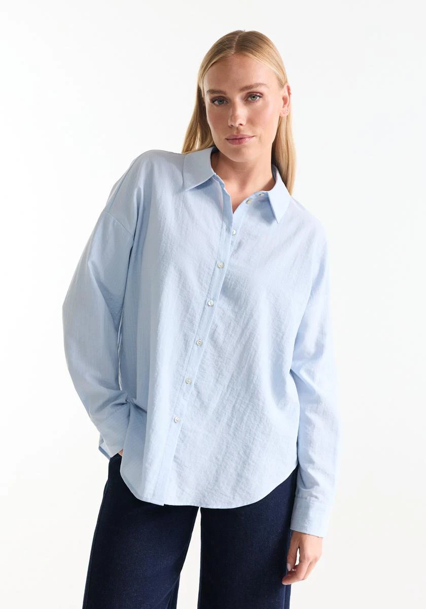 Jansen Amsterdam Blouse AMY W26 Blauw 2