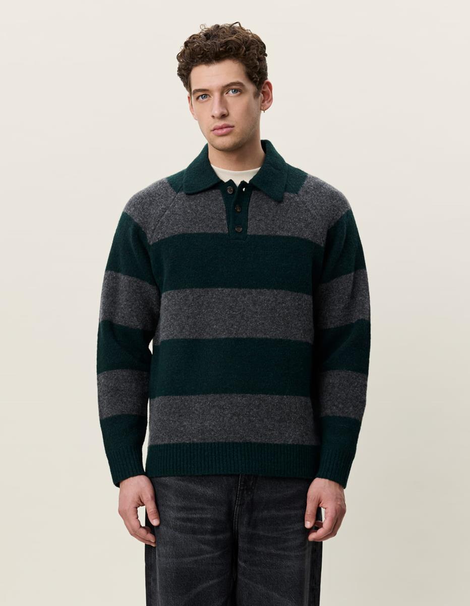 Les Deux Polo Striped Groen 2