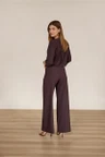 Studio Anneloes Pantalon Lexie Bonded Long Bruin 3