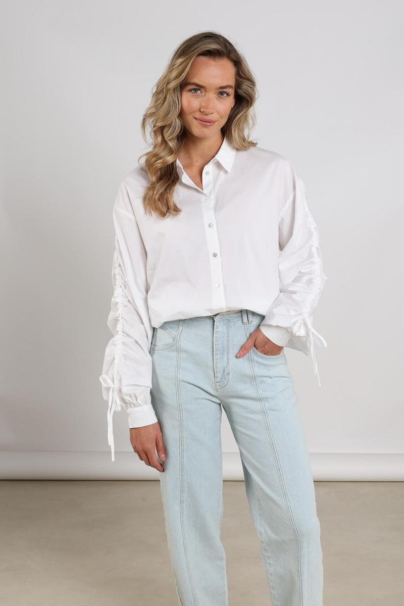 NUKUS Blouse Rosa Off-White 1