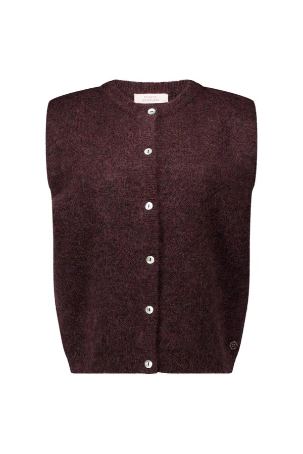 Studio Anneloes Vest Bibi sls cardigan Bruin 1