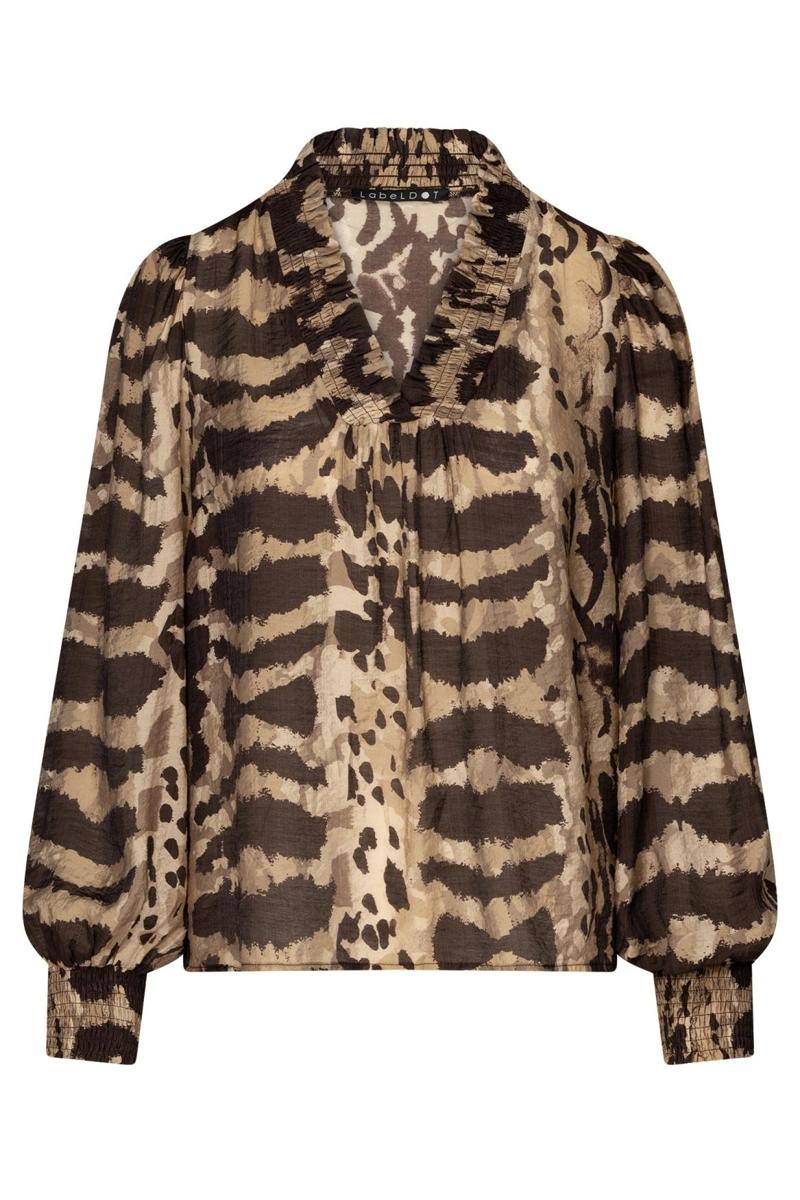 Label DOT Blouse 2521048 Bruin 2