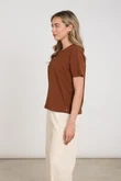 NUKUS T-Shirt NKF04012 Bruin 4