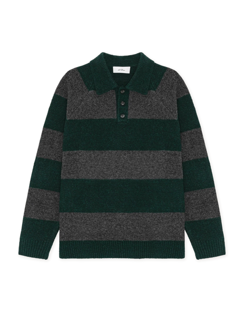 Les Deux Polo Striped Groen 3