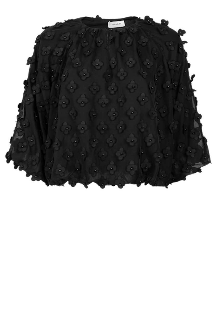 Aaiko Blouse DELANY FLOWER PES Zwart 1