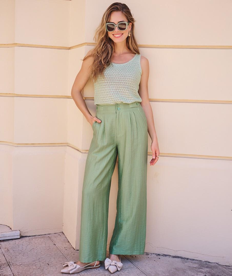 EsQualo Pantalon HS26.14216 Groen 4