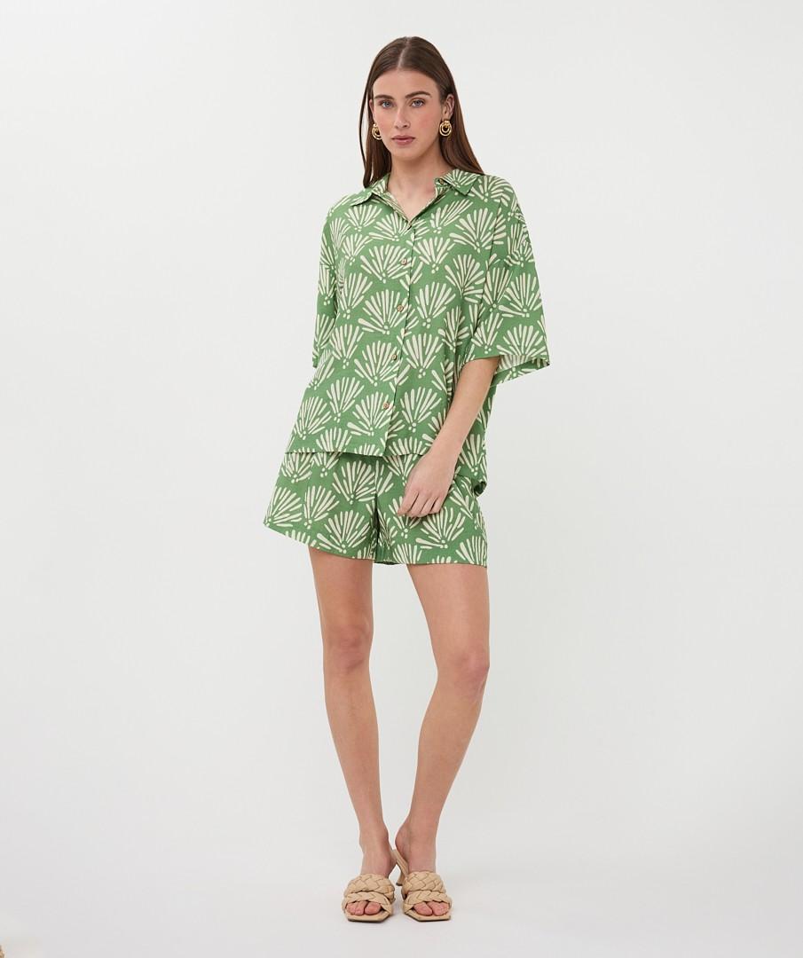 EsQualo Blouse HS26.14211 Groen 6