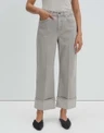 SOMEDAY Jeans Corah turn up sleek Grijs 1