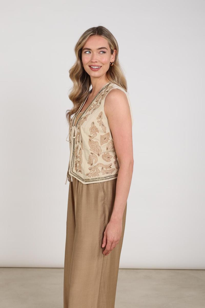 NUKUS Vest NKS08027 Beige 4
