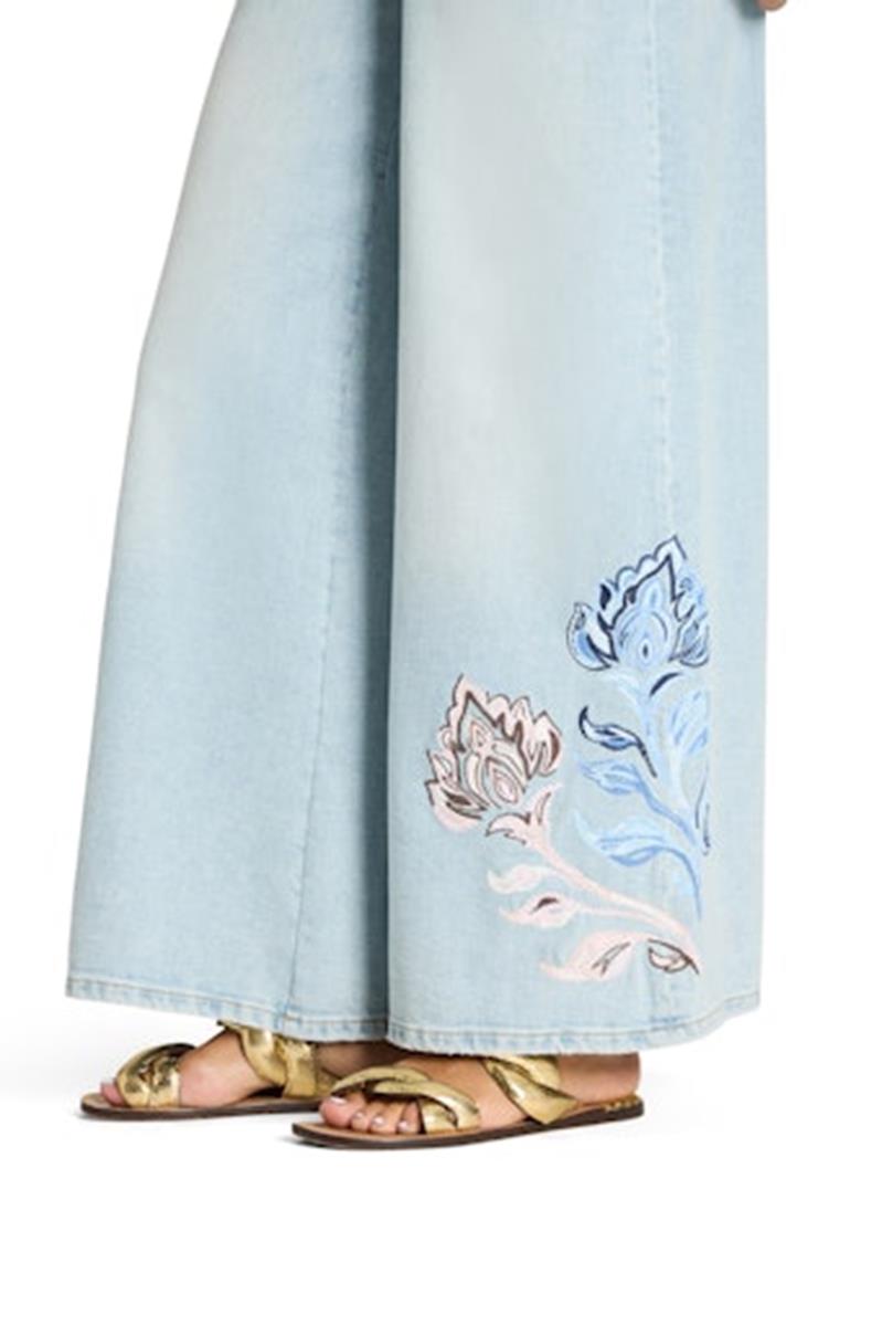 Cambio Jeans Palazzo Cropped Blauw 5