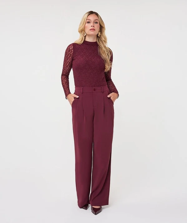 EsQualo Pantalon F26.10502 Rood 1