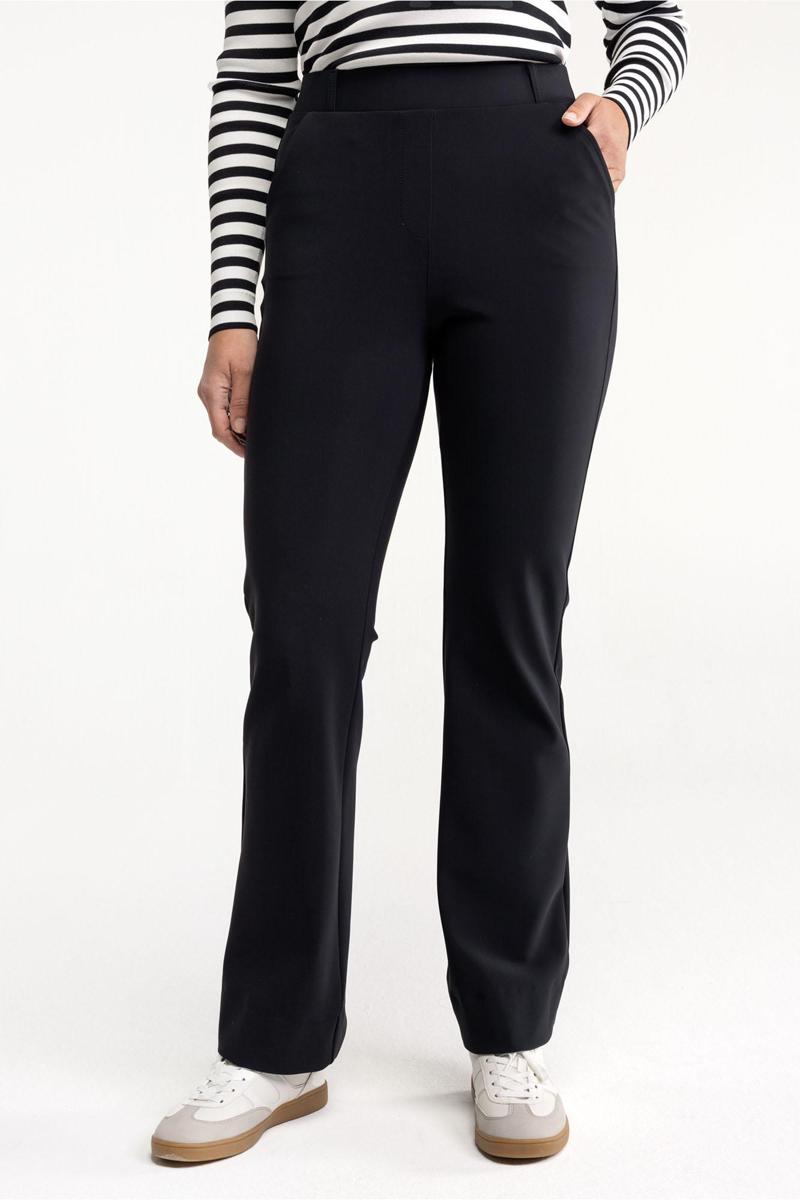 Studio Anneloes Pantalon Flair Bonded Zwart 5