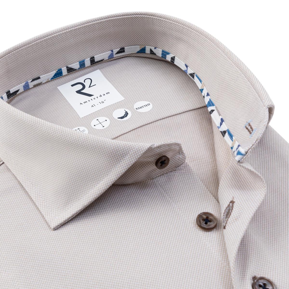 R2 Amsterdam Overhemd 132.WSP.001 Beige 2