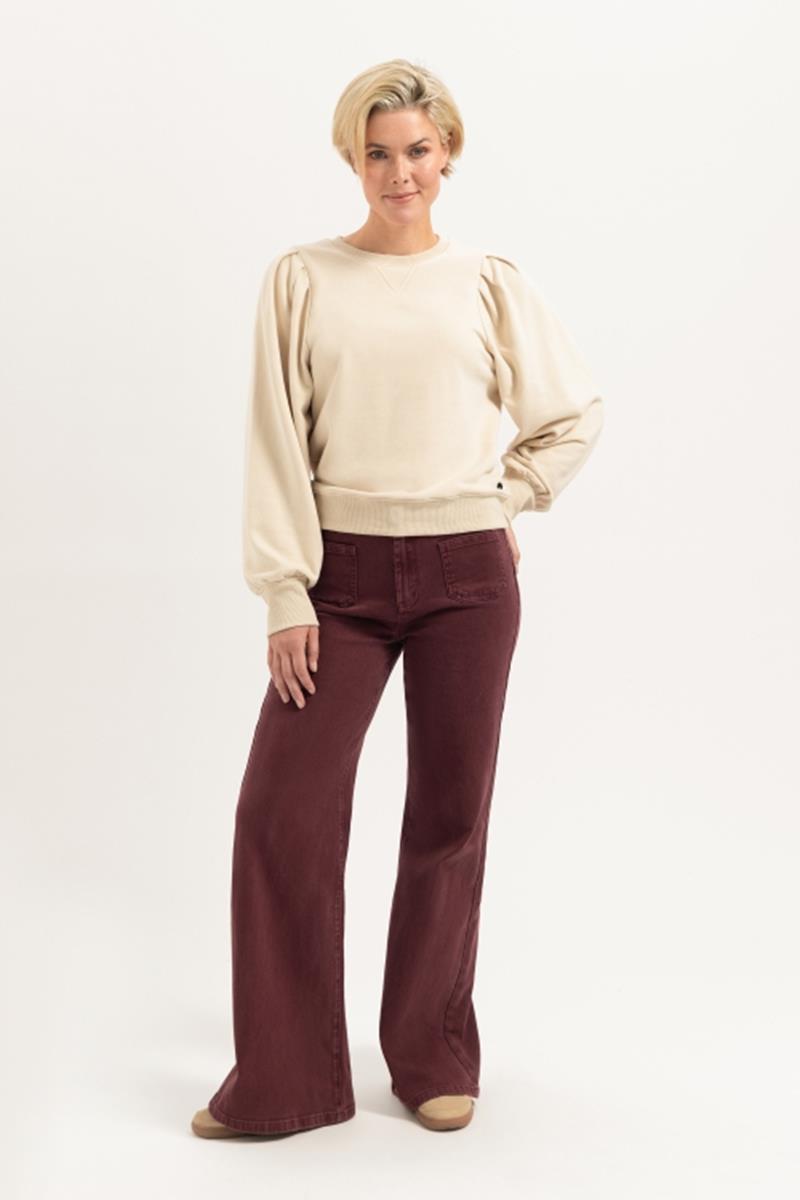 Florèz Jeans Ana Flared Pocket Rood 1