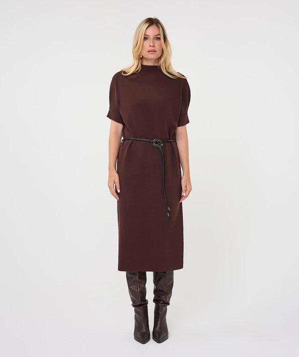 EsQualo Jurk F26.18515 Bruin 1