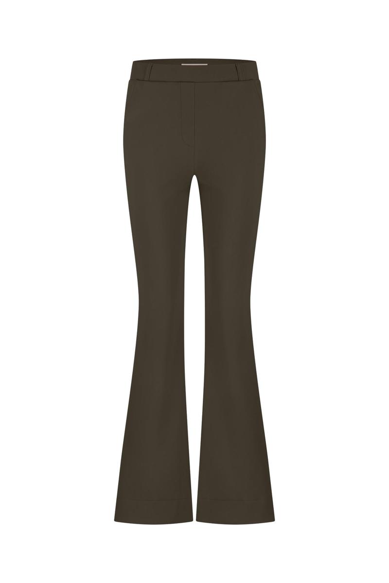 Studio Anneloes Pantalon Flair bonded trou Groen 2