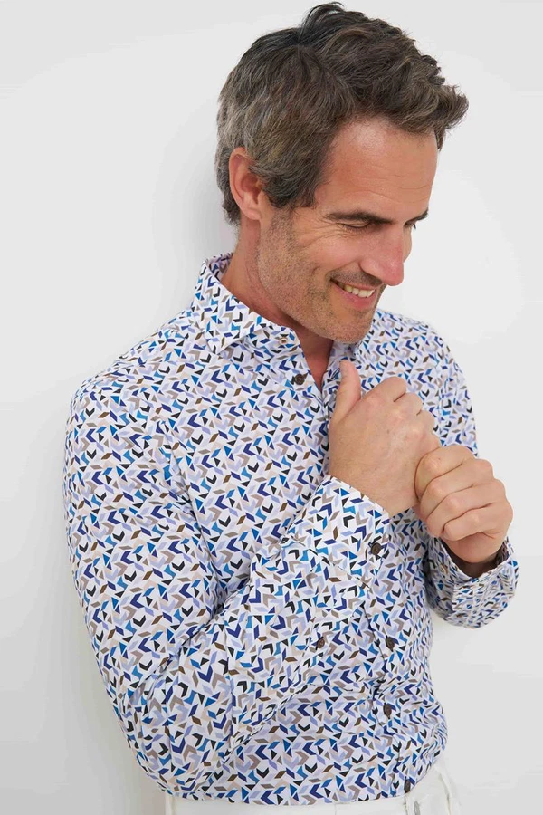 R2 Amsterdam Overhemd 132.WSP.002 Blauw 1