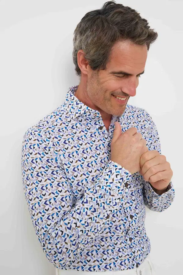 R2 Amsterdam Overhemd 132.WSP.002 Blauw 1