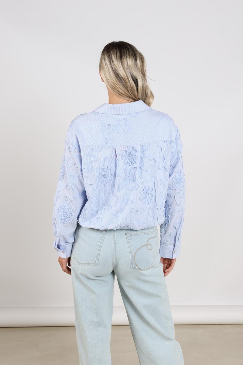 NUKUS Blouse Newport Blauw 3