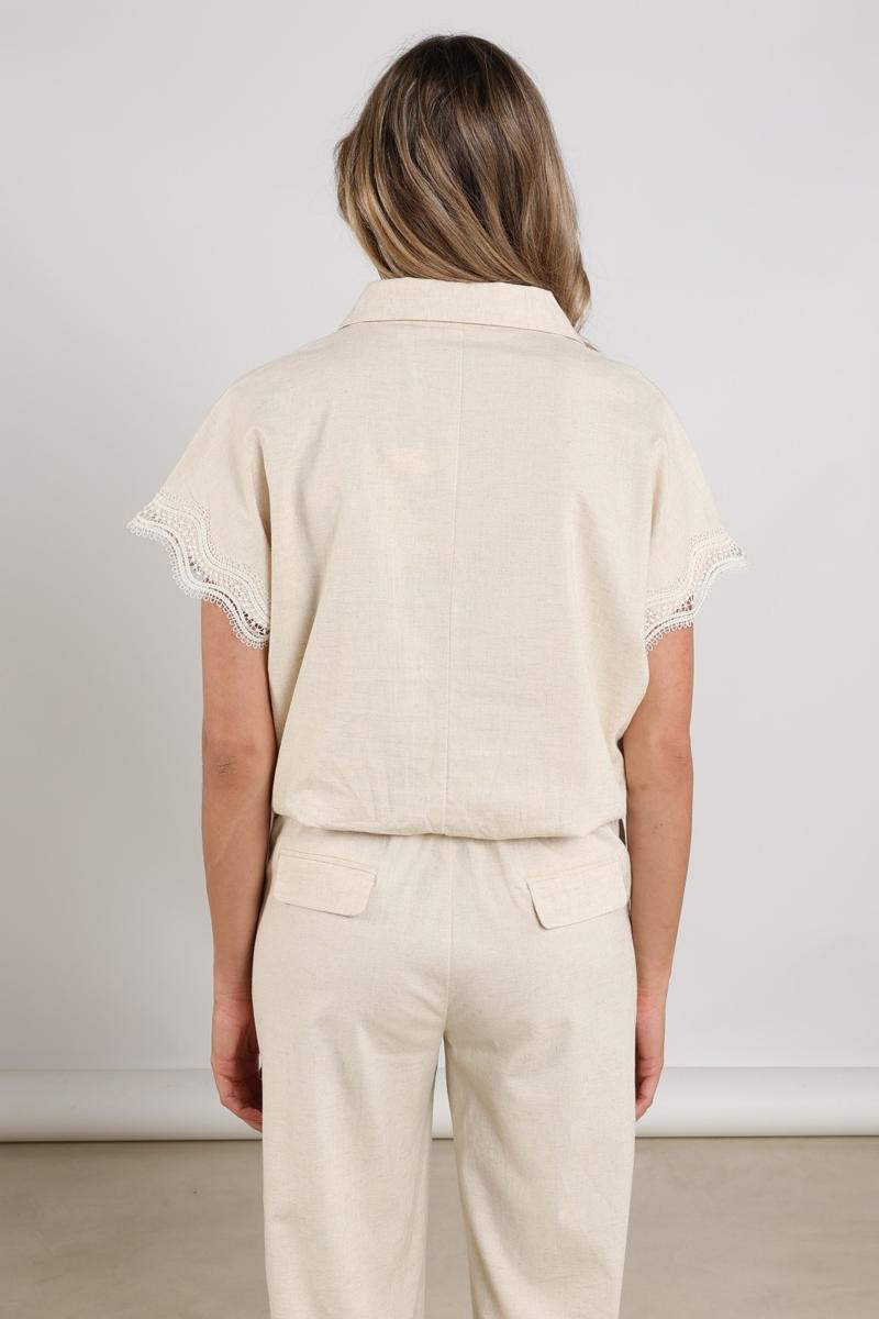 NUKUS Blouse Daniel Beige 3