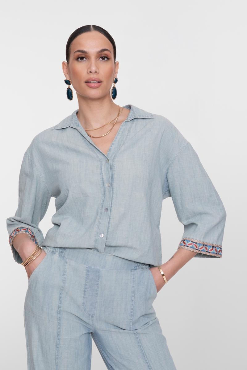 Geisha Blouse 63161-70 Blauw 1