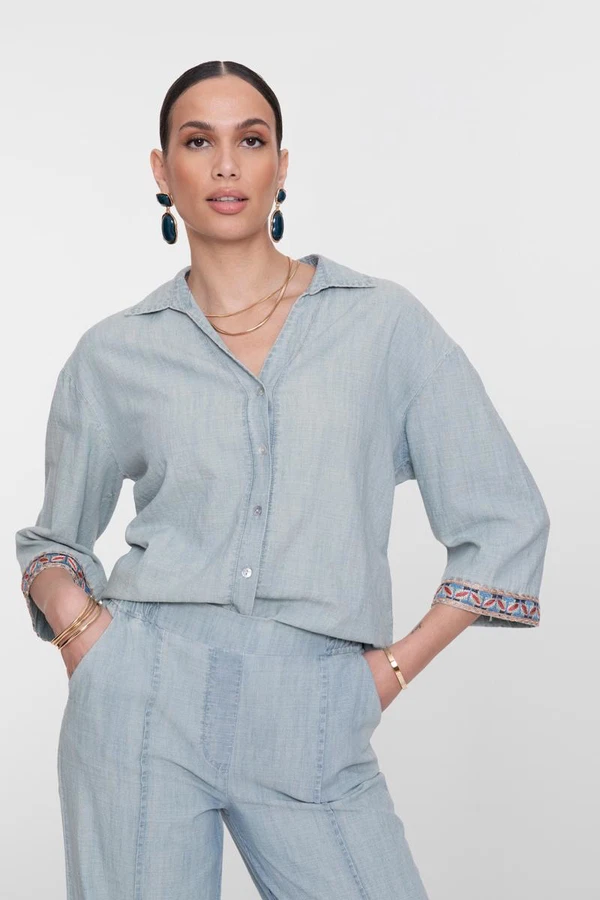 Geisha Blouse 63161-70 Blauw 1