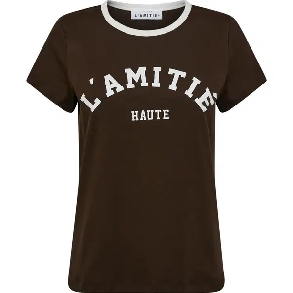 Haute L'Amitié T-Shirt Logo Bruin 1