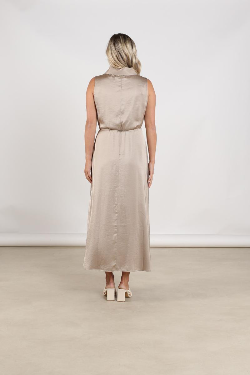 NUKUS Jurk Violet Taupe 3