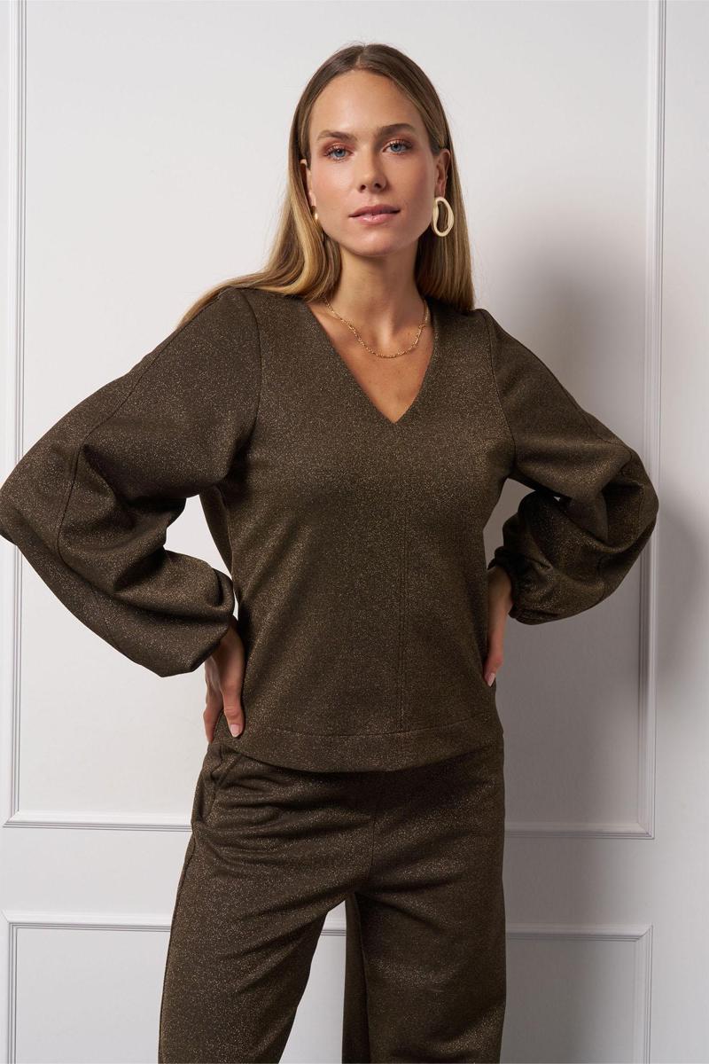 Studio Anneloes Blouse Claudina sparkle Goud 4