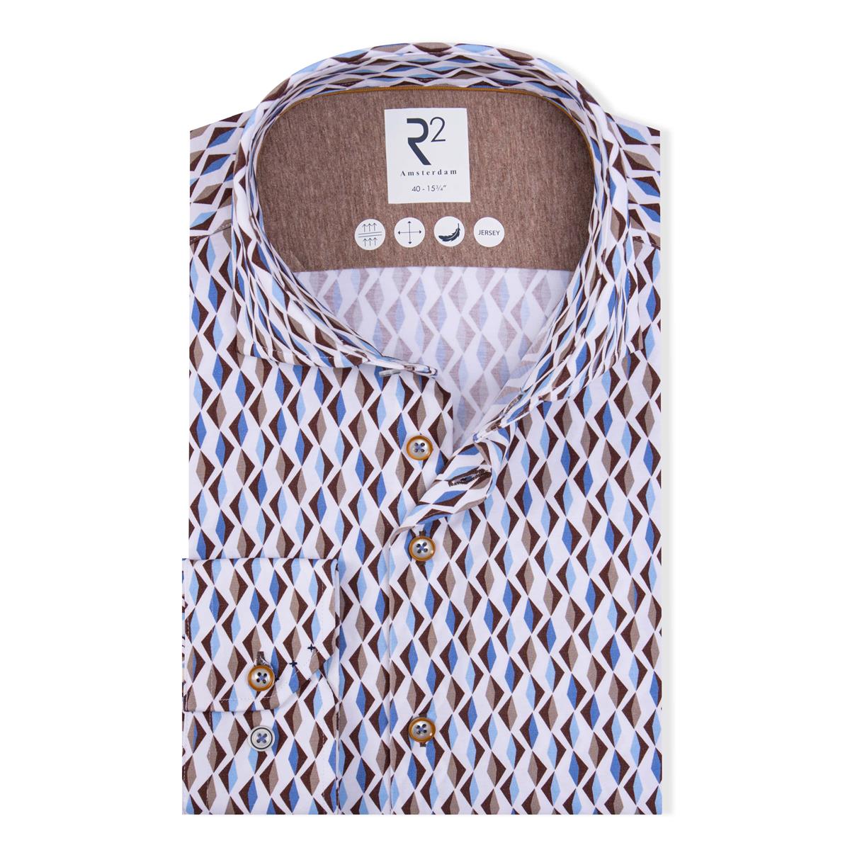 R2 Amsterdam Overhemd 130.WSP.029 Beige 1