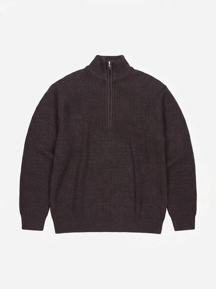 Butcher of Blue Trui Market Half Zip Bruin 2