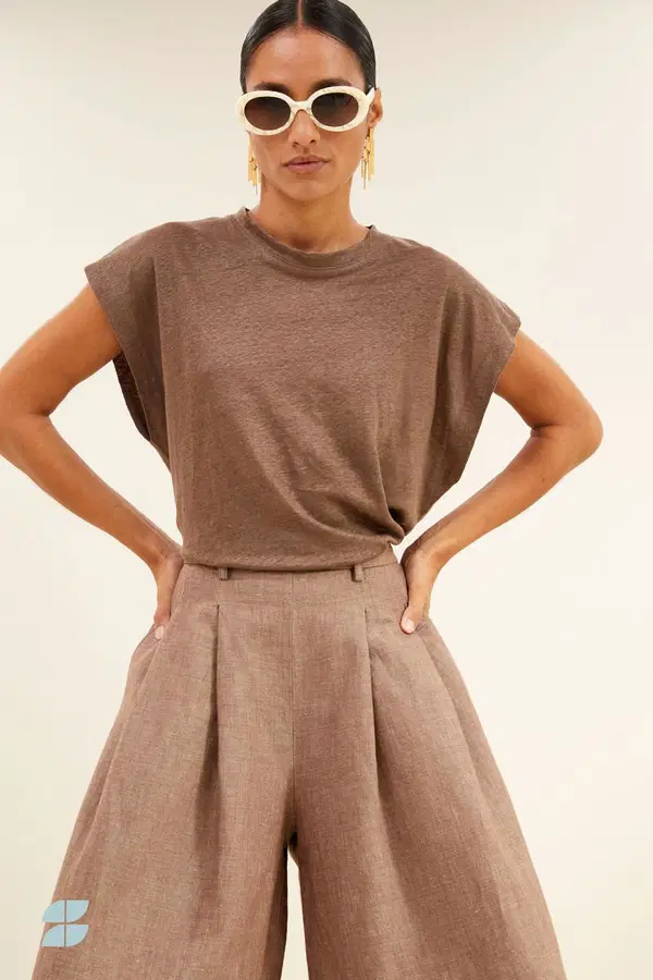 By-Bar Blouse Mason Linen top Bruin 1