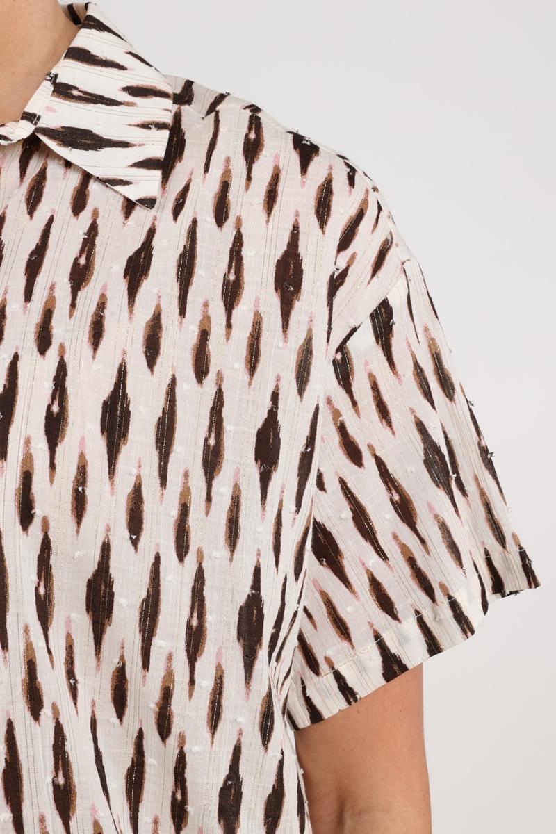 NUKUS Blouse Britt Taupe 6