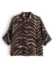 OPUS Blouse Fadena Leaves Bruin 2