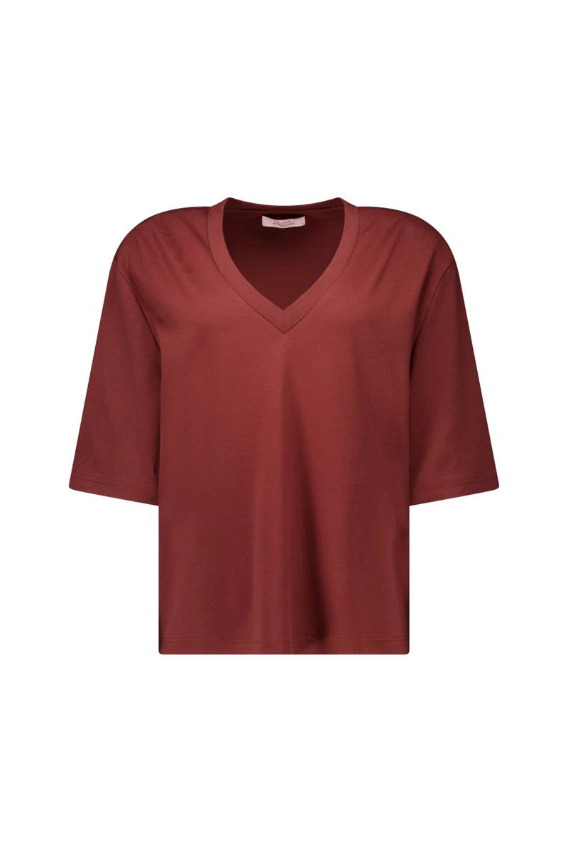 Studio Anneloes T-Shirt Fiore vneck t-shi Bruin 1