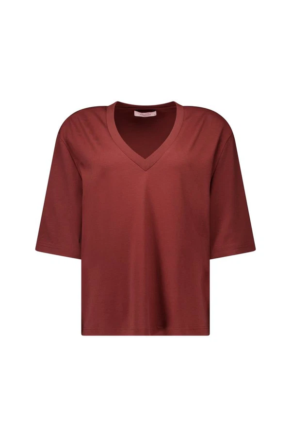 Studio Anneloes T-Shirt Fiore vneck t-shi Bruin 1