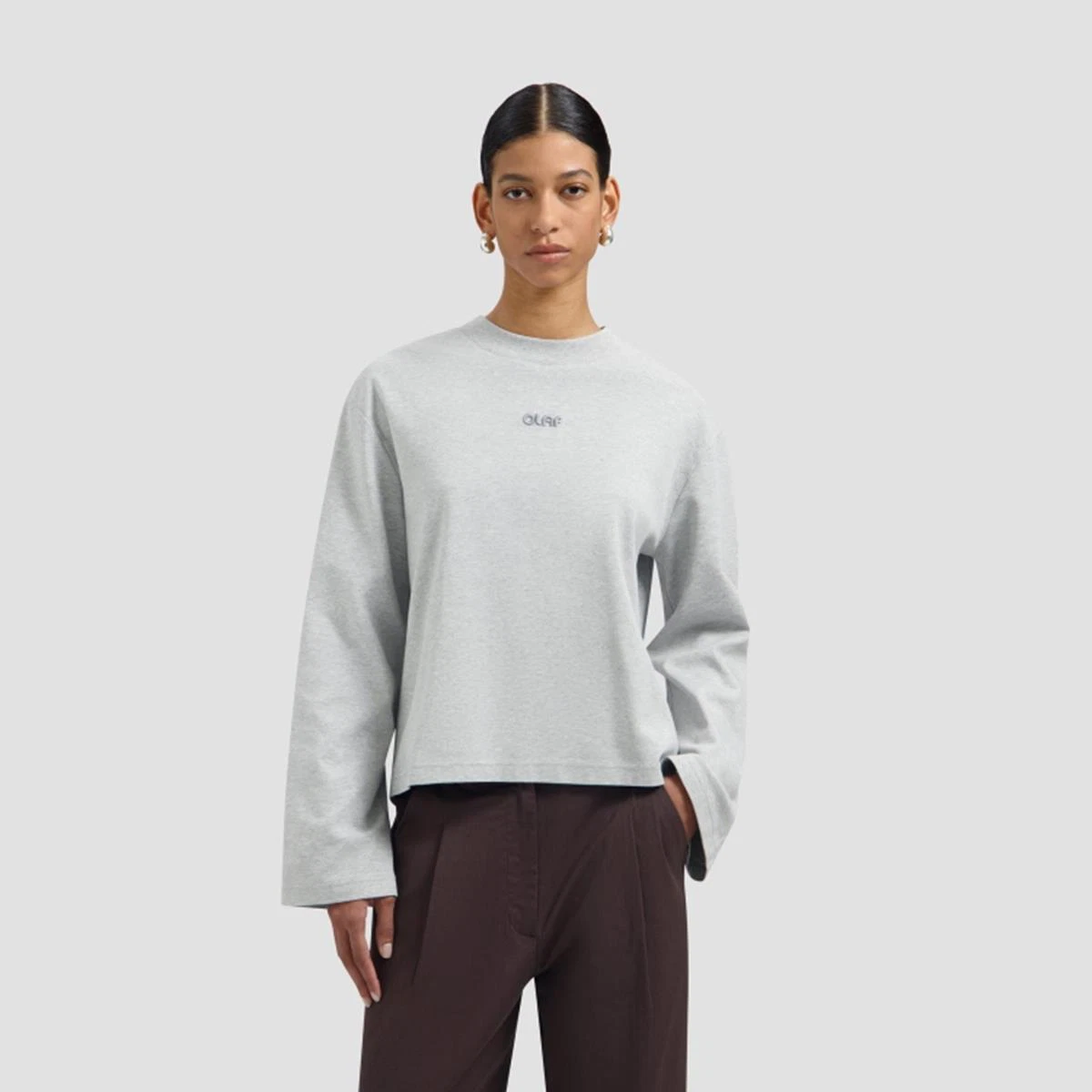 OLAF Longsleeve Retro Log Grijs 1