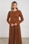 NUKUS Longsleeve NKF01099 Bruin 3