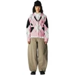 WOODBIRD Vest Argyle Roze 1
